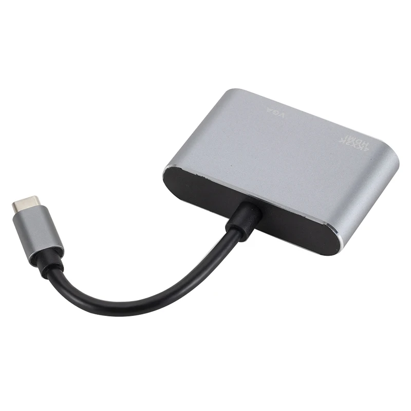 USB 3.1 Type C To VGA Multiport Adapter HDMI 4K UHD Converter Ports HUB Charging | Мобильные телефоны и аксессуары