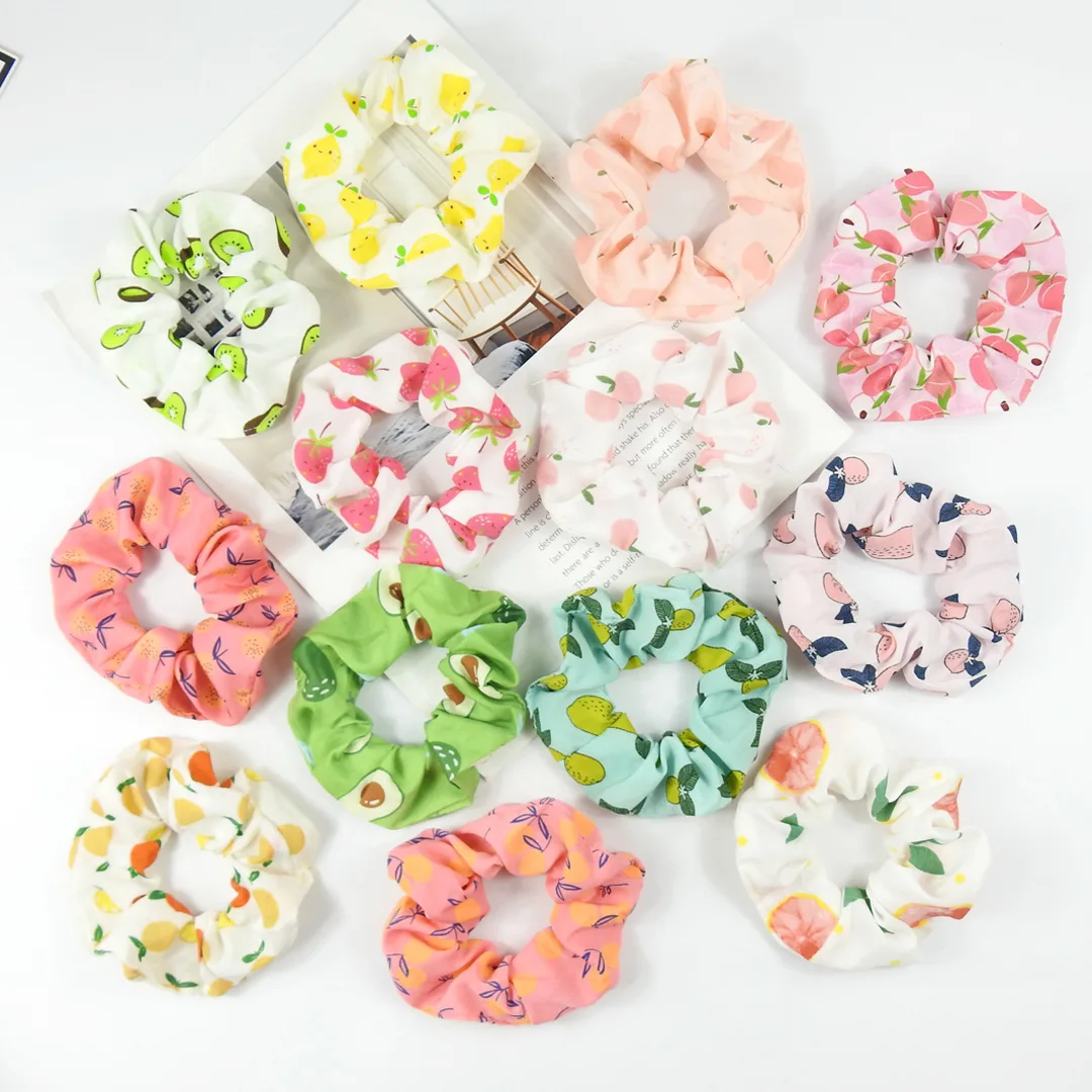 Резинки для волос с рисунком в виде фруктов девочек 10 видов | Аксессуары одежды