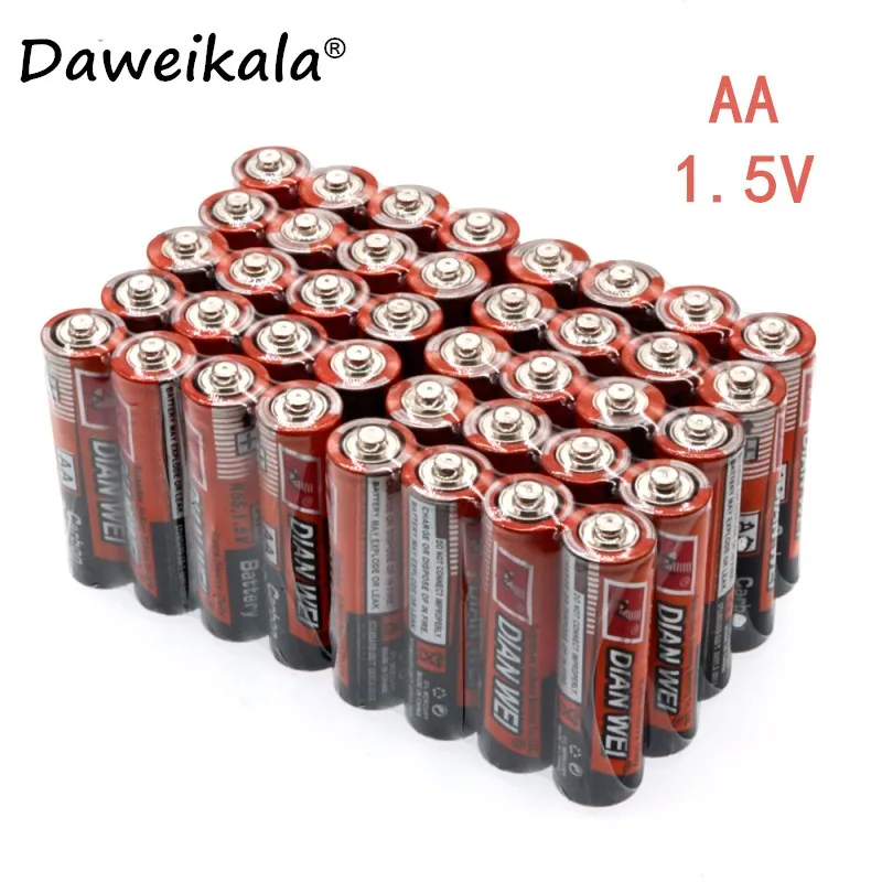 24PCS100% НОВИНКА AA Батарея 1,5 V LR6 AM3 E91 MN1500 сухие щелочные батарейки