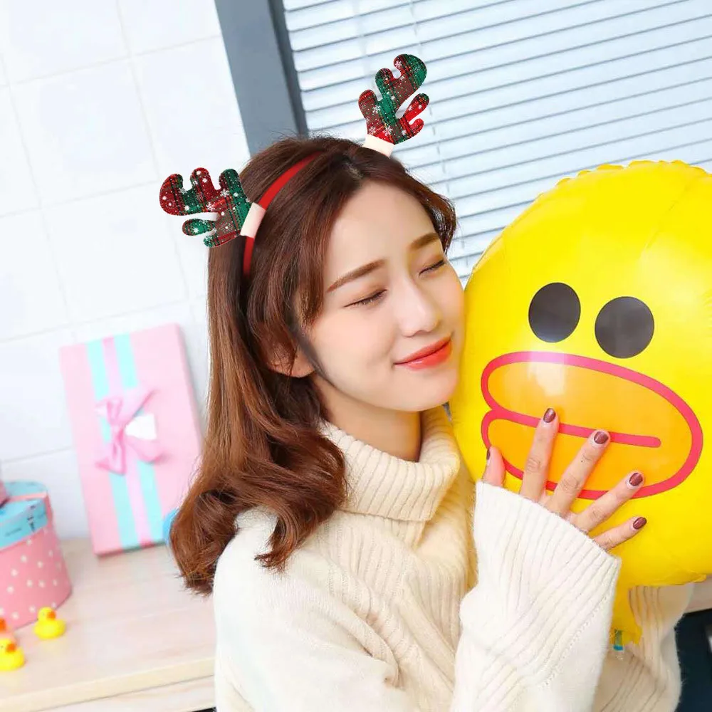 Аксессуары для волос Горячая Рождественская повязка на голову Санта Рождество