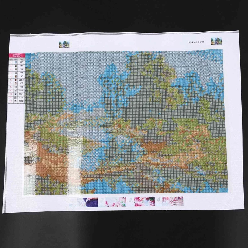 

Full Drill Square Diamond 5D Diy Diamond Painting"Forest River"Diamond Embroidery Cross Stitch Rhinestone Painting