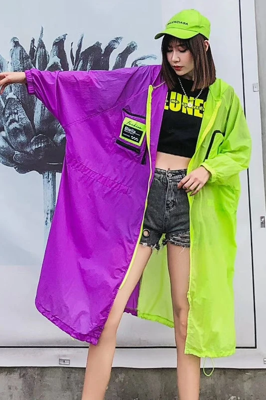 

Women's Tide Brand Large Size Women's Medium and Long Sunscreen Clothing Women's Breathable Jacket Sports Summer Sunscreen Shirt