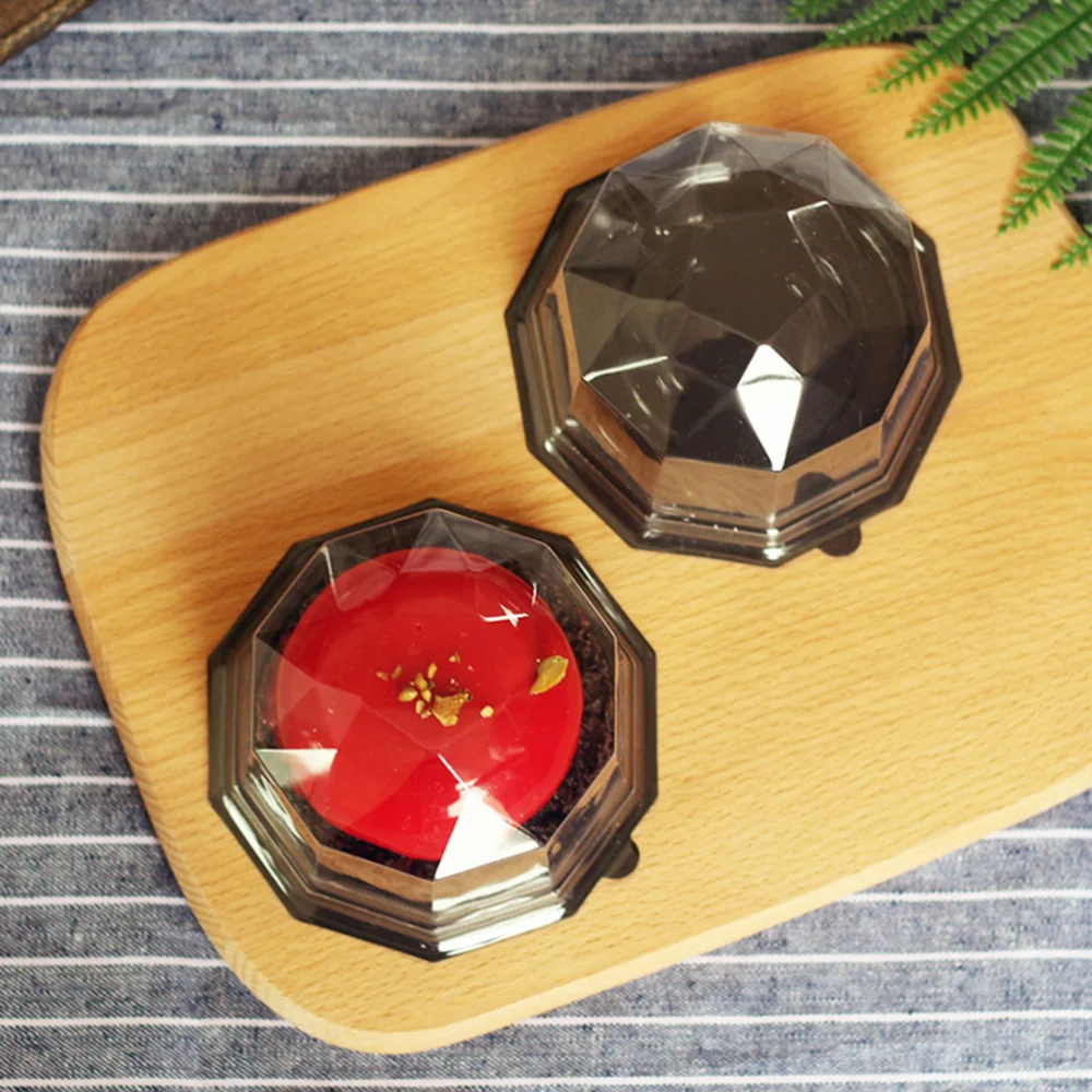 50 шт прозрачный Пластик маленькие пирожные паштеты Коробки Чехлы одноразовый