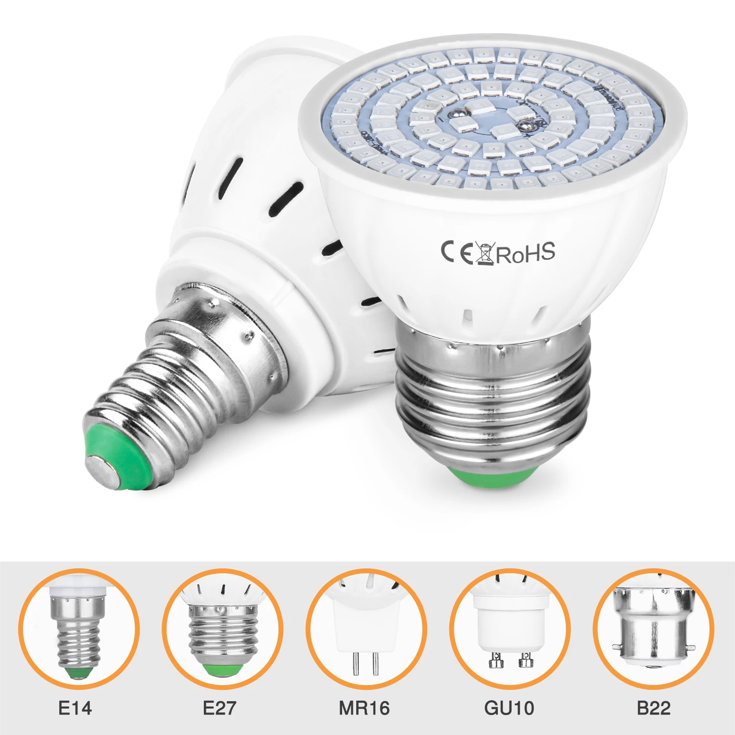 

Светодиодная лампа полного спектра для роста растений B22 E27 E14 MR16 GU10 УФ-лампа светодиодсветодиодный 220 В подходит для освещения сада и цветов