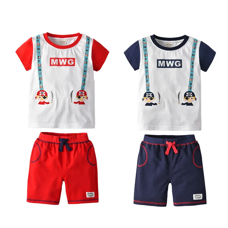 2019 летняя одежда для маленьких мальчиков Детский Модный хлопковый повседневный