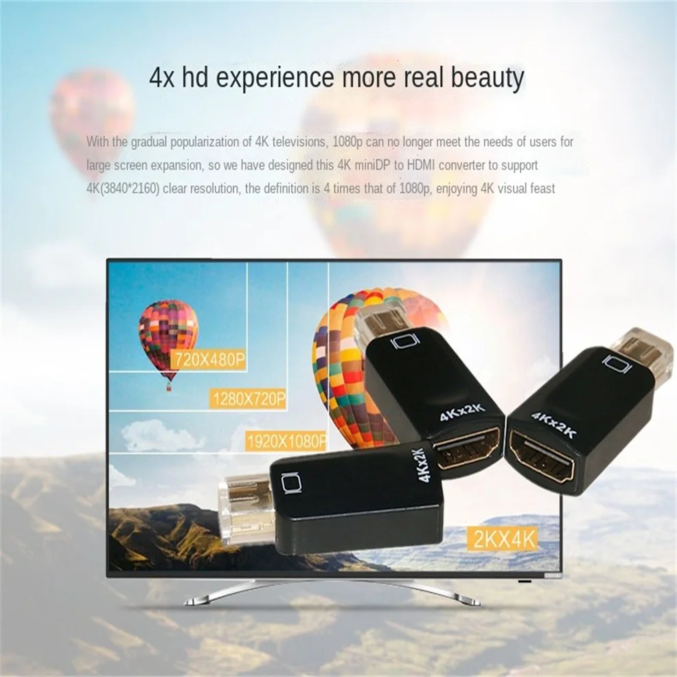 Адаптер 4K Mini DisplayPort DP-HDMI (совместим с Thunderbolt) для MacBook Pro Air Mac Microsoft Surface | Электроника