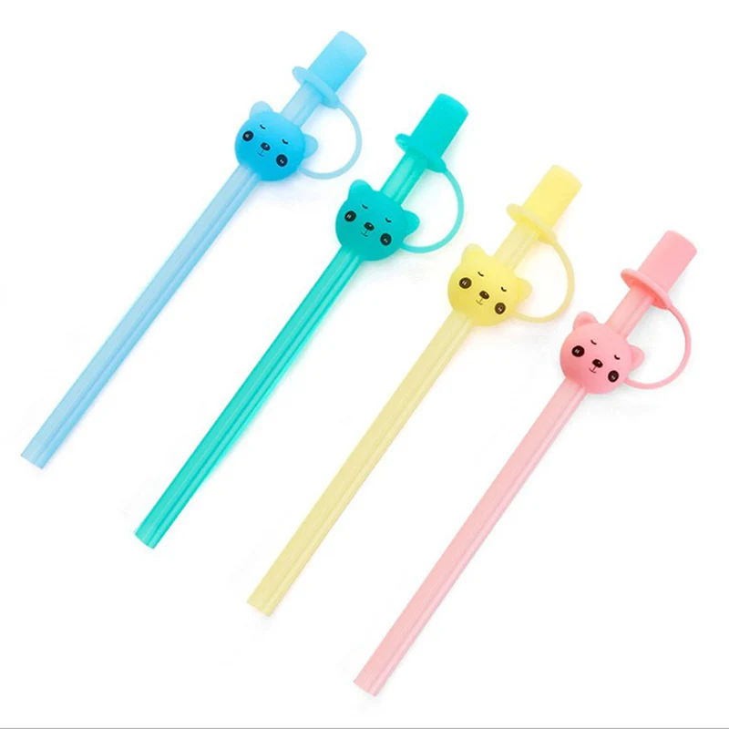 

1pc Silicone Straw Tips Cover Reusable Airtight Splash Proof Drinking Straw