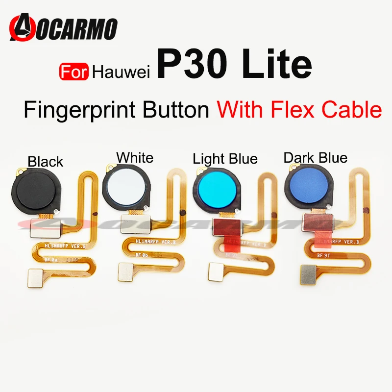 For Huawei P30 Lite Fingerprint Home Button Touch ID Sensor Flex Cable Replacement Repair Parts