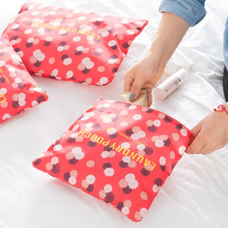 

6pcs travel pouch set clothes organizer
