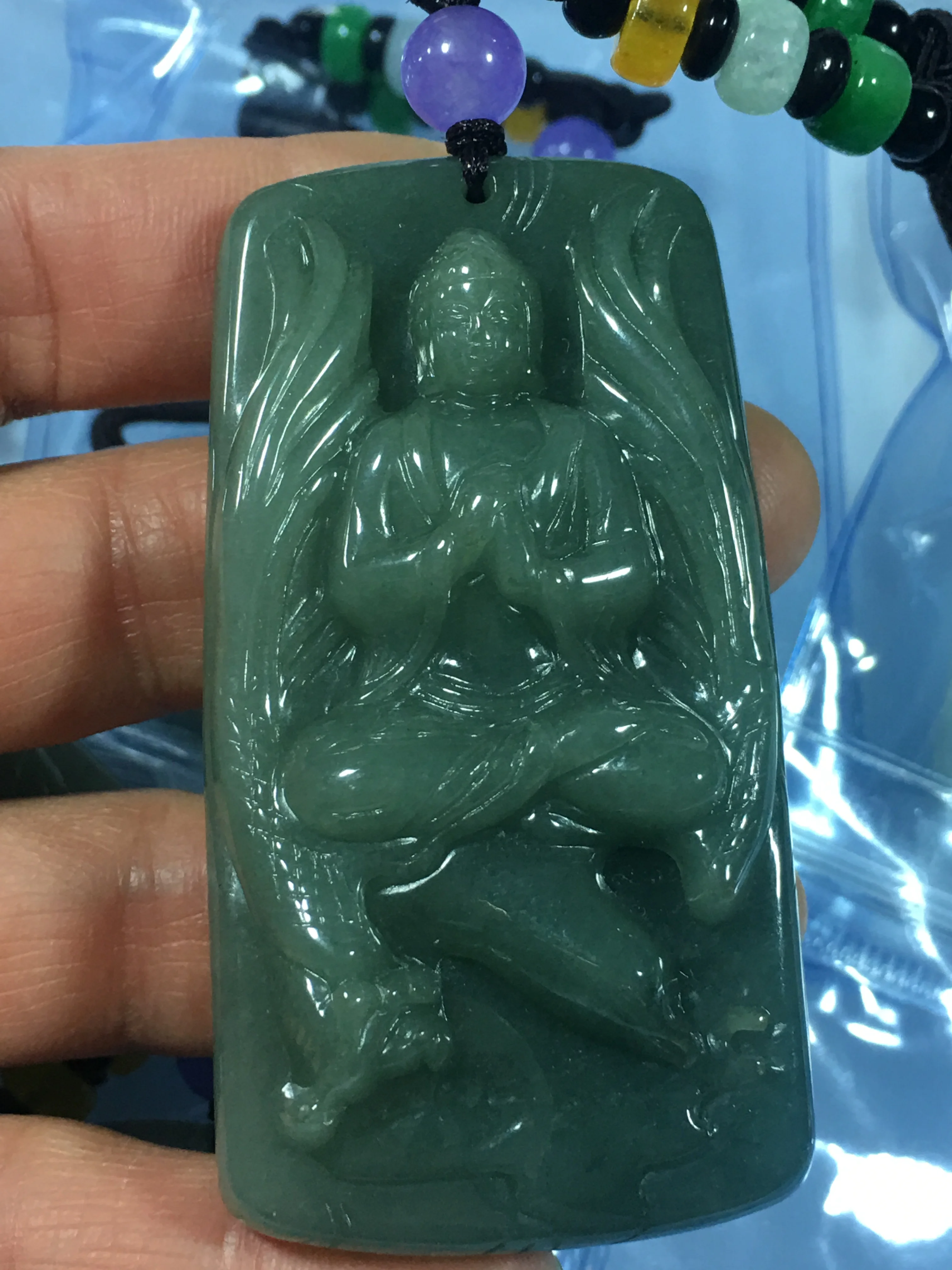 

Natural 7A Myanmar jade Hand-Carved guan yin green jade pendant jade necklace men pendants jewelry jade necklaces