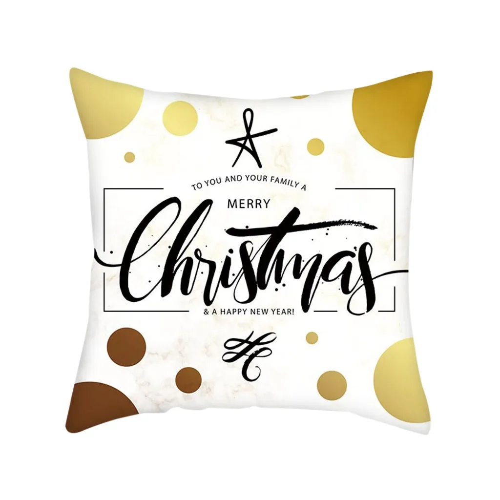 Рождественская искусственная декоративная подушка чехол для мопса собака