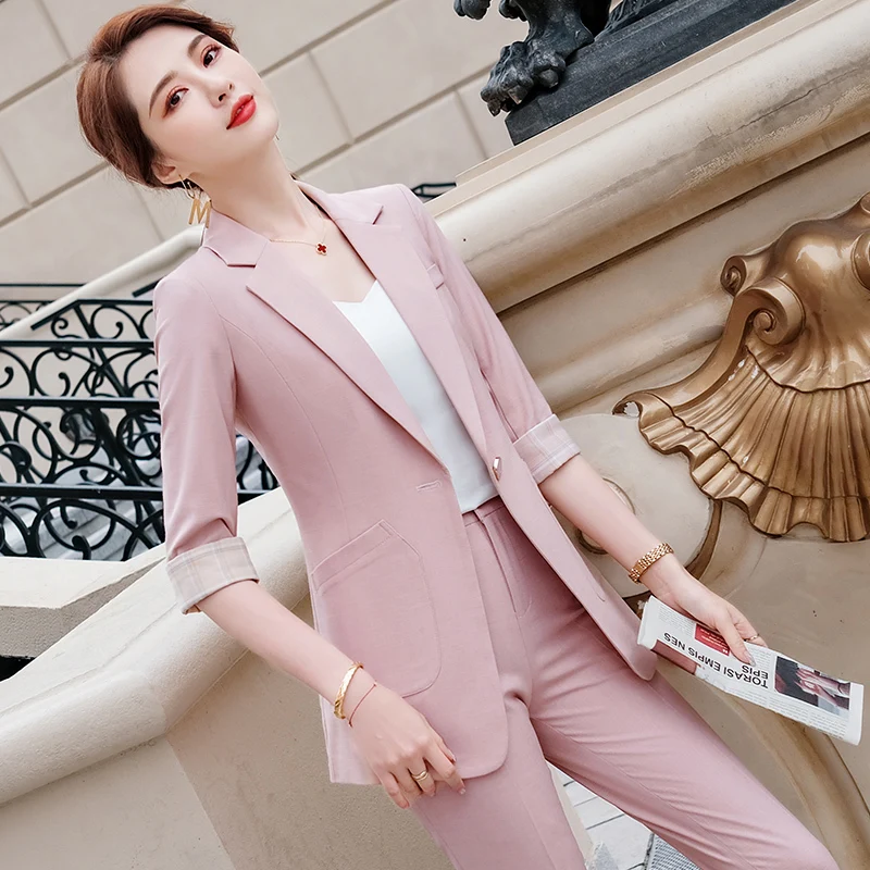 Женский элегантный зеленый деловой костюм дизайнерские брючные костюмы с