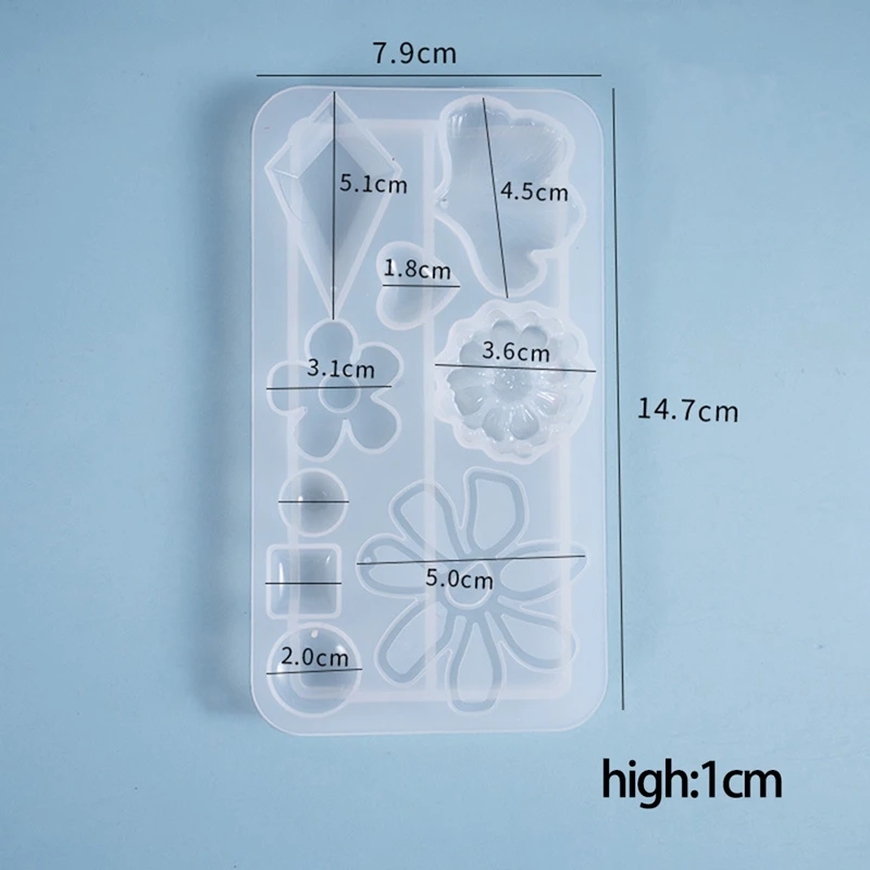 

DIY Crystal Epoxy Mold Earring Pendant Homemade Jewelry Pendant Decorative Mirror Silicone Mold