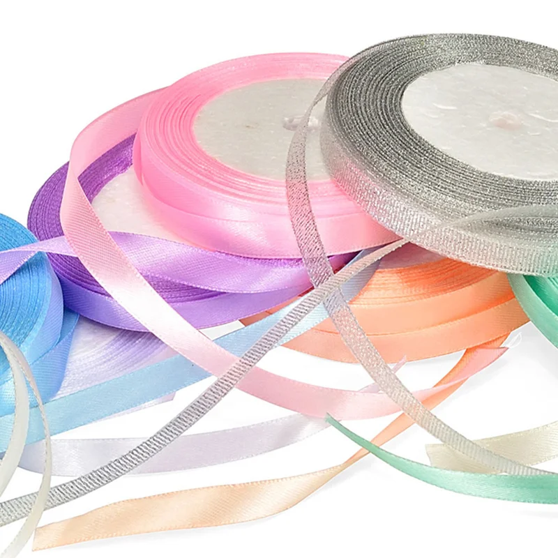 

24 Yards 10mm Width Glitter Ribbon Gift Packing Belt Wedding Party Christmas Gift Decor Embellishment Ribbon Sewing Accessories