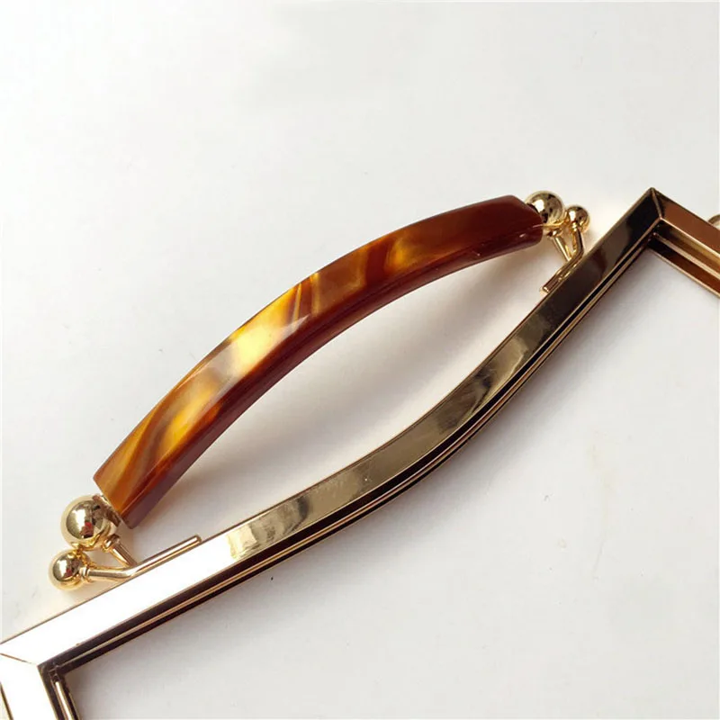 10Pcs 20/25cm Big Size Metal Purse Frame Plastic Handle Bronze Golden Kiss Clasp Purse Frame Screw DIY O Bag Accessory Wholesale