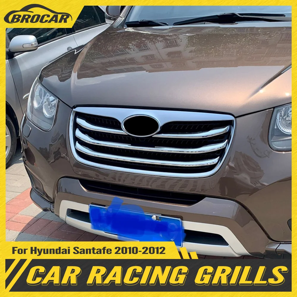 

4 шт., наклейки на переднюю панель автомобиля, для Hyundai Santafe Santa Fe 2010 2011 2012