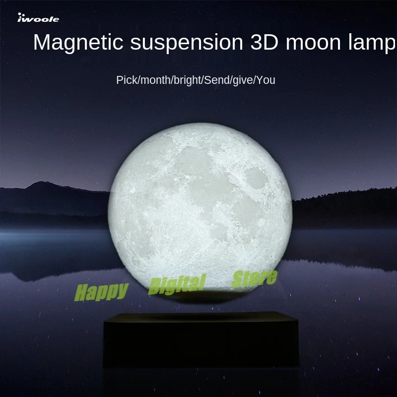 

Новинка 2022, подвесная Магнитная Лунная атмосфера, объемная лампа, магнитная левитация, 3D печать, лунная Светодиодный лампа, гаджеты для комн...