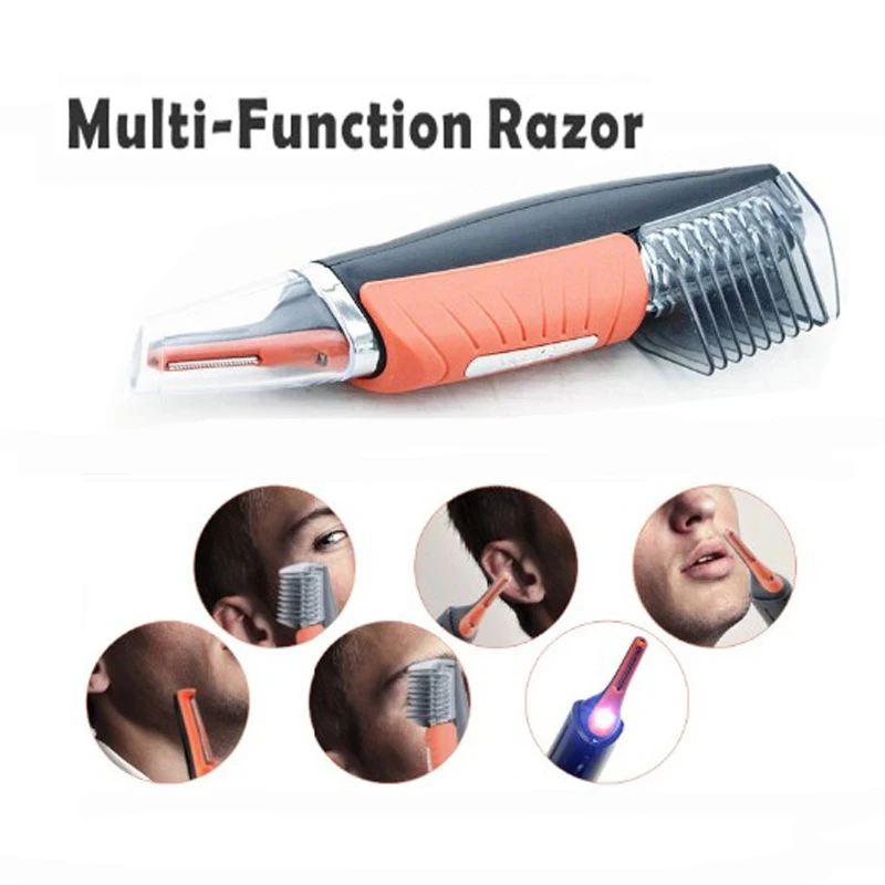 

Multi Razor Micro Eyebrow Ear Nose Trimmer Removal Clipper Shaver Unisex Personal Electric Face Care Hair Trimer with LED Light