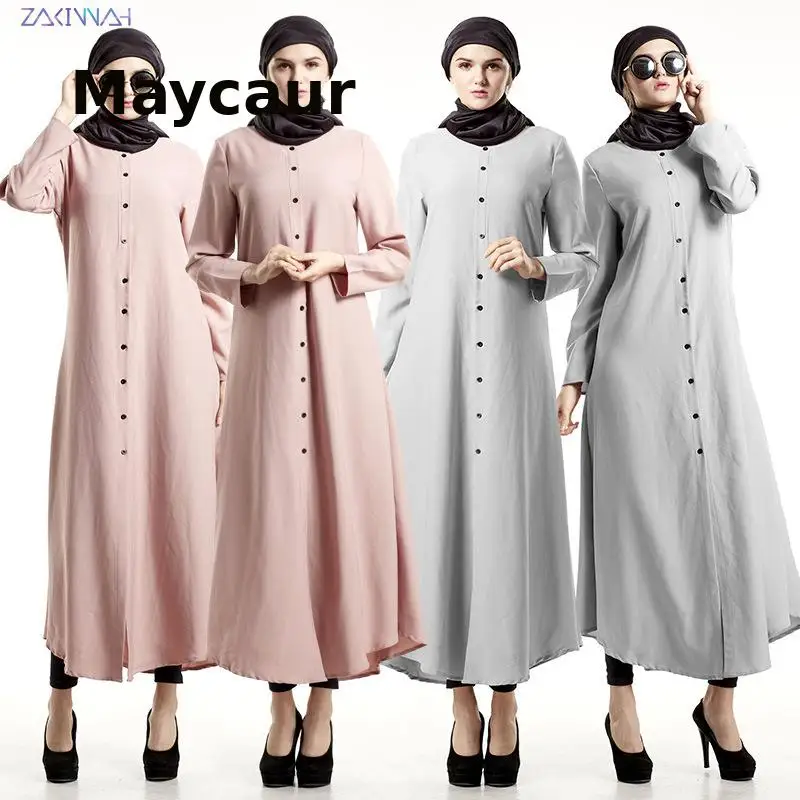 

E017 летняя новая Корейская версия, супер красивое длинное платье-рубашка в мусульманском стиле, служба поклонения рамадану, пакистанское об...