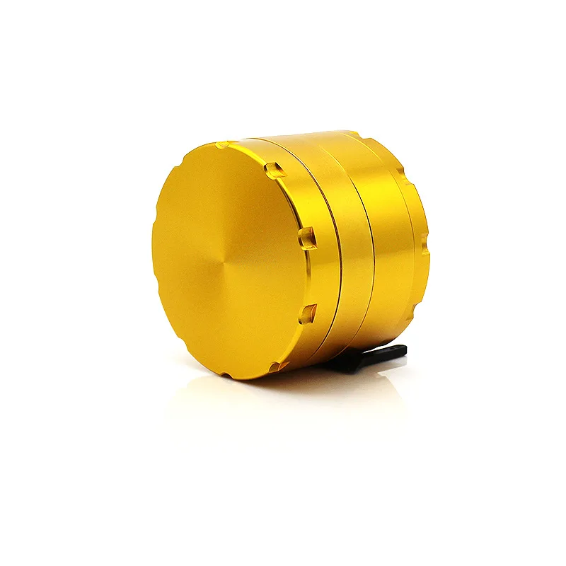 

63mm 4-Layer Classic Golden Aluminum Alloy Smoke Grinder for Herb Tobacco Weed Smoking Accessories