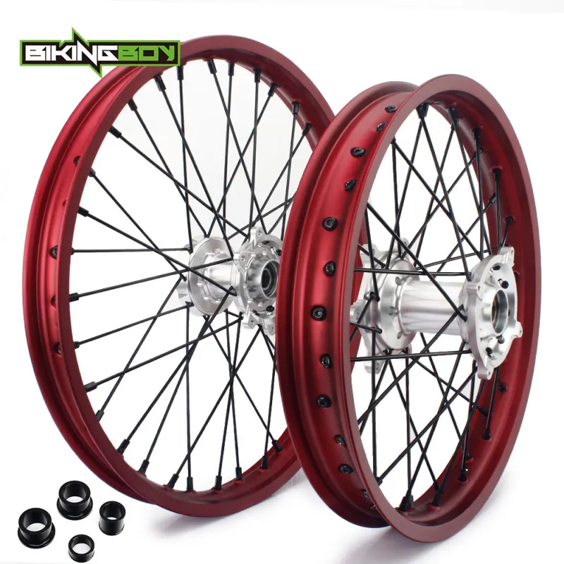 Ступица колеса BIKINGBOY 21 &quot19&quot для HONDA CR 125 250 R 02 13 CRF250R 04 19 CRF250X CRF450R CRF450X 18 17 16 15