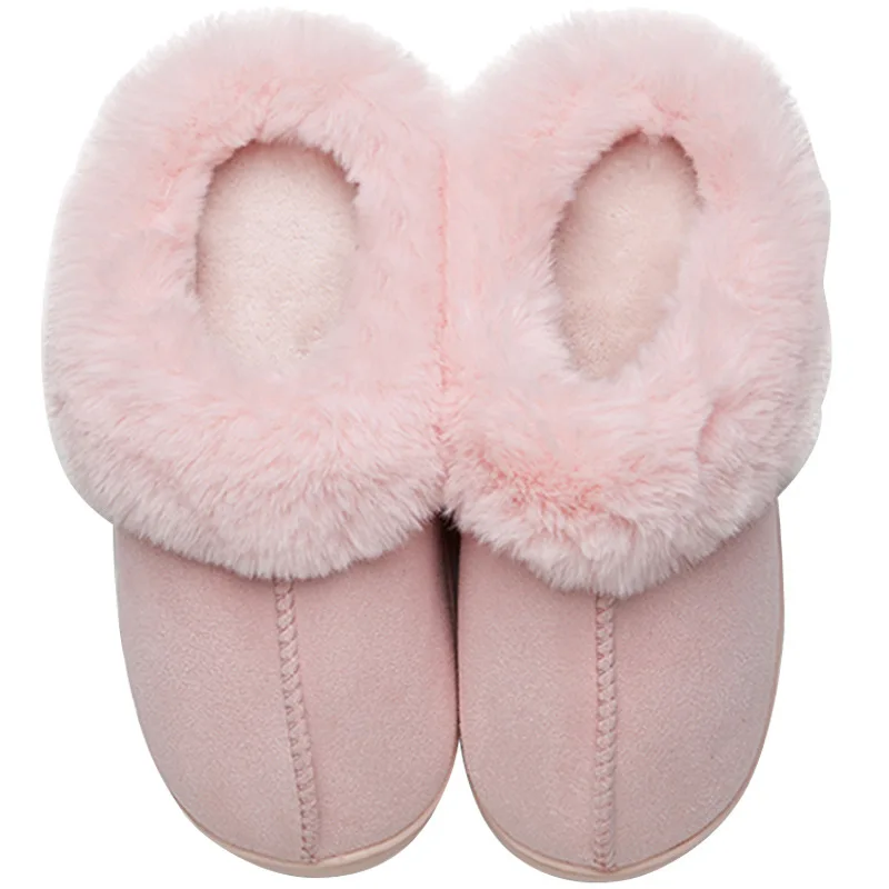 Женские домашние тапочки зимняя теплая обувь женские шлепанцы на плоской