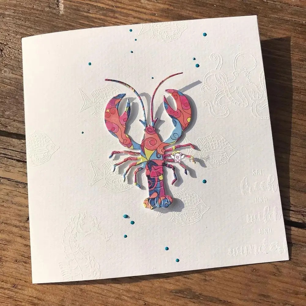 Фотометаллические Вырубные штампы форма для резки 2019 Лобстер украшение