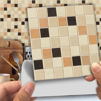 10pcs tile sticker waterproof bathroom kitchen wall stickers self adhesive mosaic marble morroco backsplash tiles brick decor