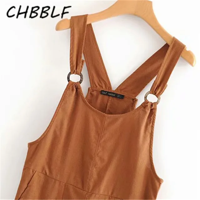CHBBLF Women sweet playsuits sleeveless rompers ladies summer casual chic jumpsuit HJY8699 4