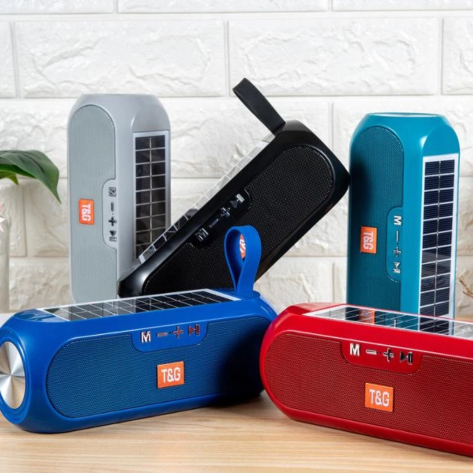 

Bluetooth Speaker Portable Column Wireless 3D Stereo Music Box Solar Power Bank Boom box MP3 Loudspeaker Outdoor Speaker