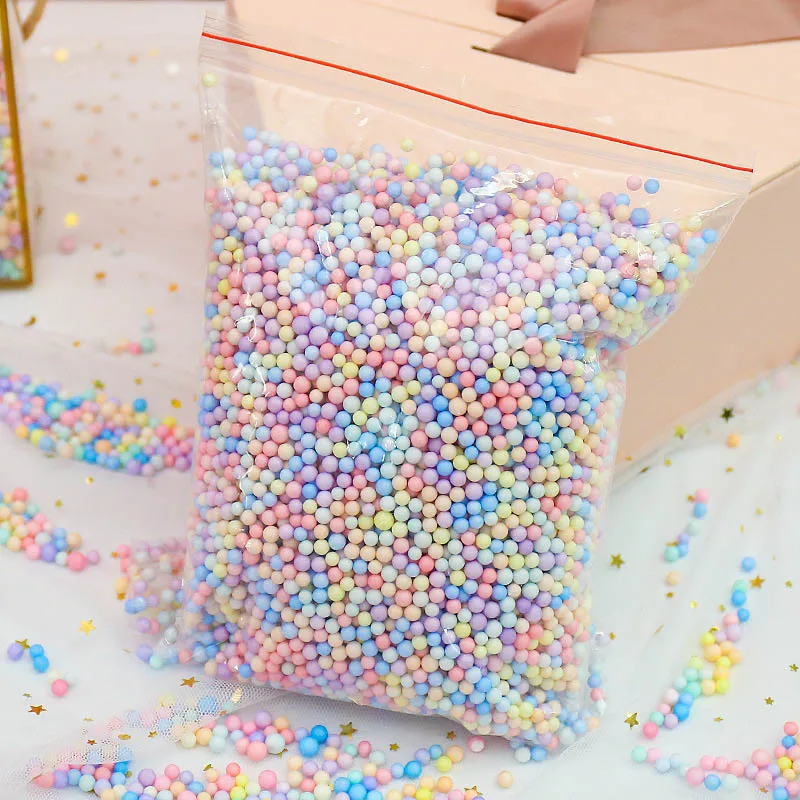 10g-100g Macarone Color Foam Balls Filler Gift Box Filing Polystyrene Bead DIY Toy Cand Boxes Decoration Accessiories - купить по