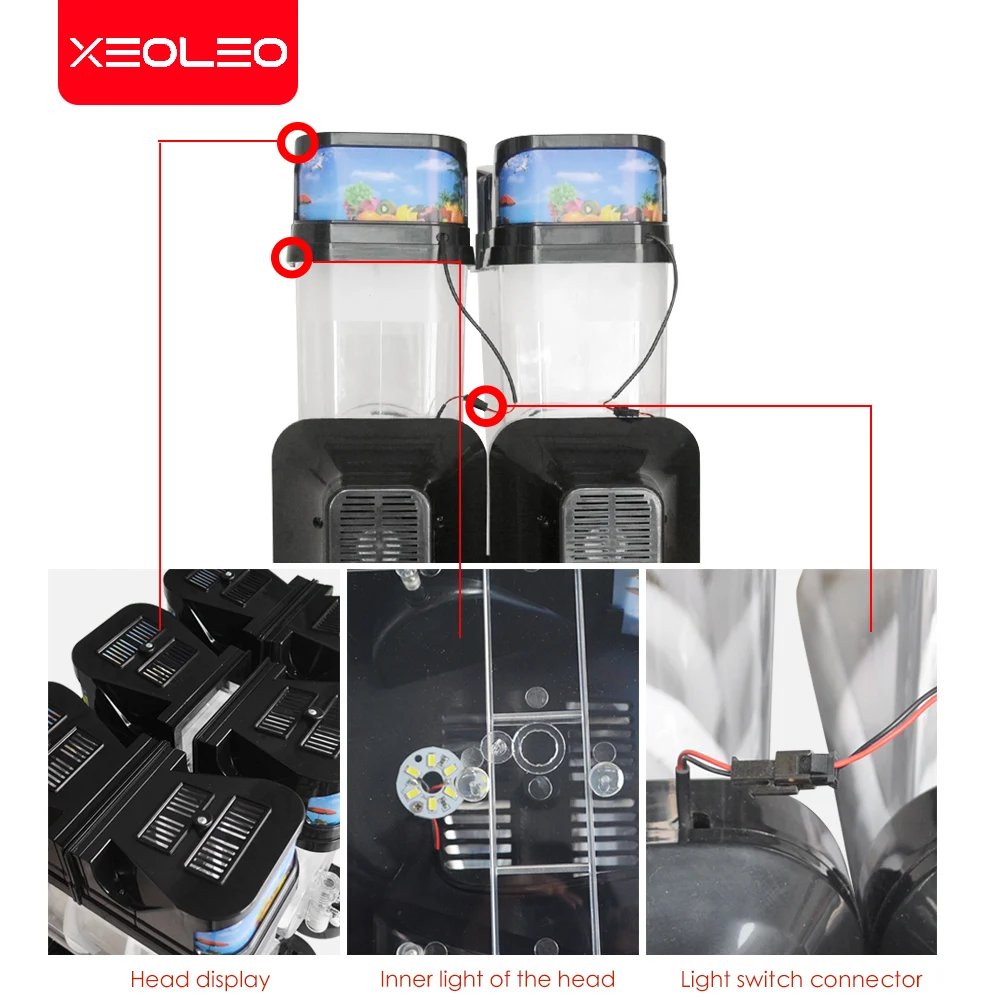 XEOLEO коммерческая машина для производства сланцев с двойным резервуаром 15 л * 2