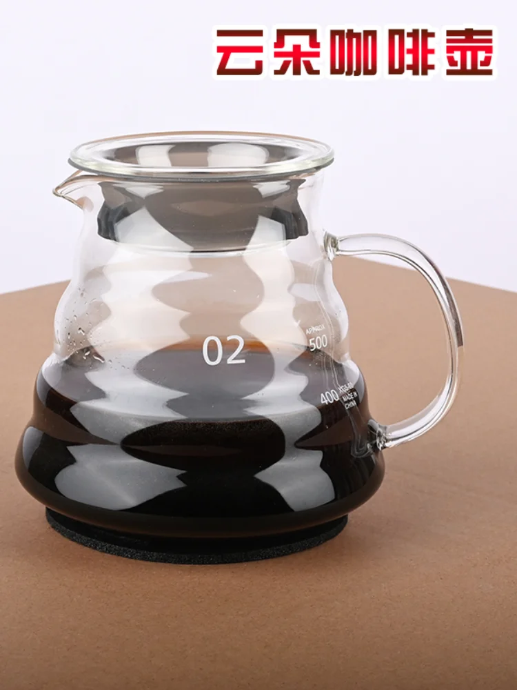 

Glass Heat Resistant Barosilikat Filter Coffee Pot Hand Drip Portable Coffee Maker Manual Espresso Cafetera Coffeeware AH50CP