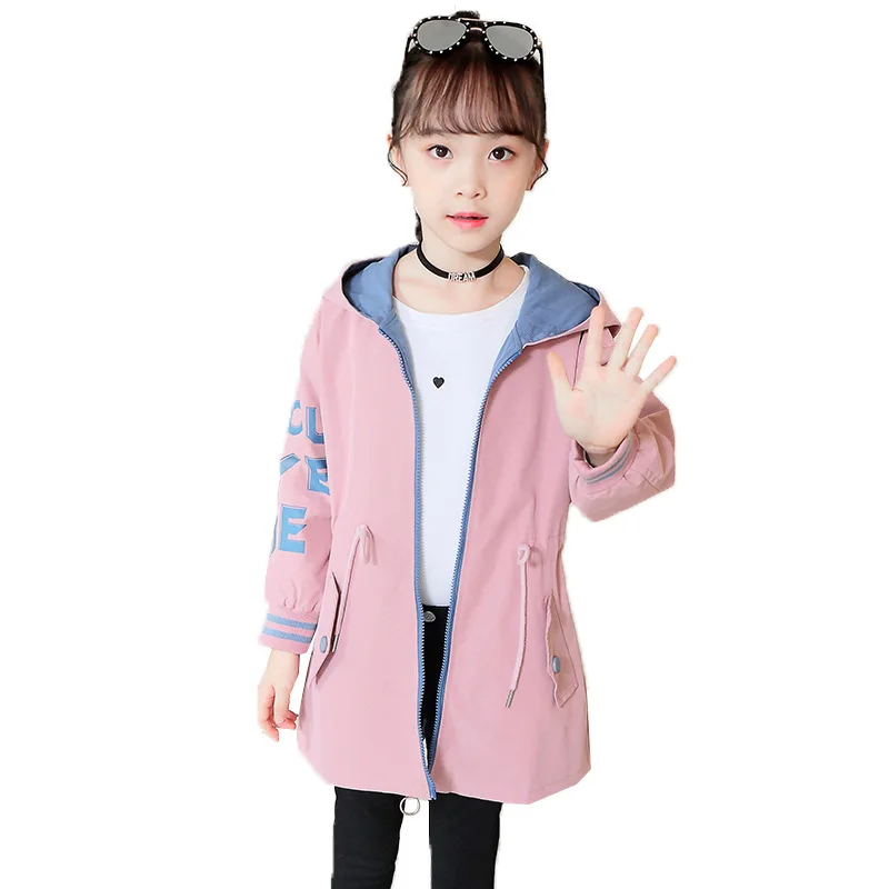 Girls Clothes 2019 Spring and Autumn New Fashion Children's Baseball Uniform Solid Color Long-sleeved Zipper Jacket 3-12Y | Детская