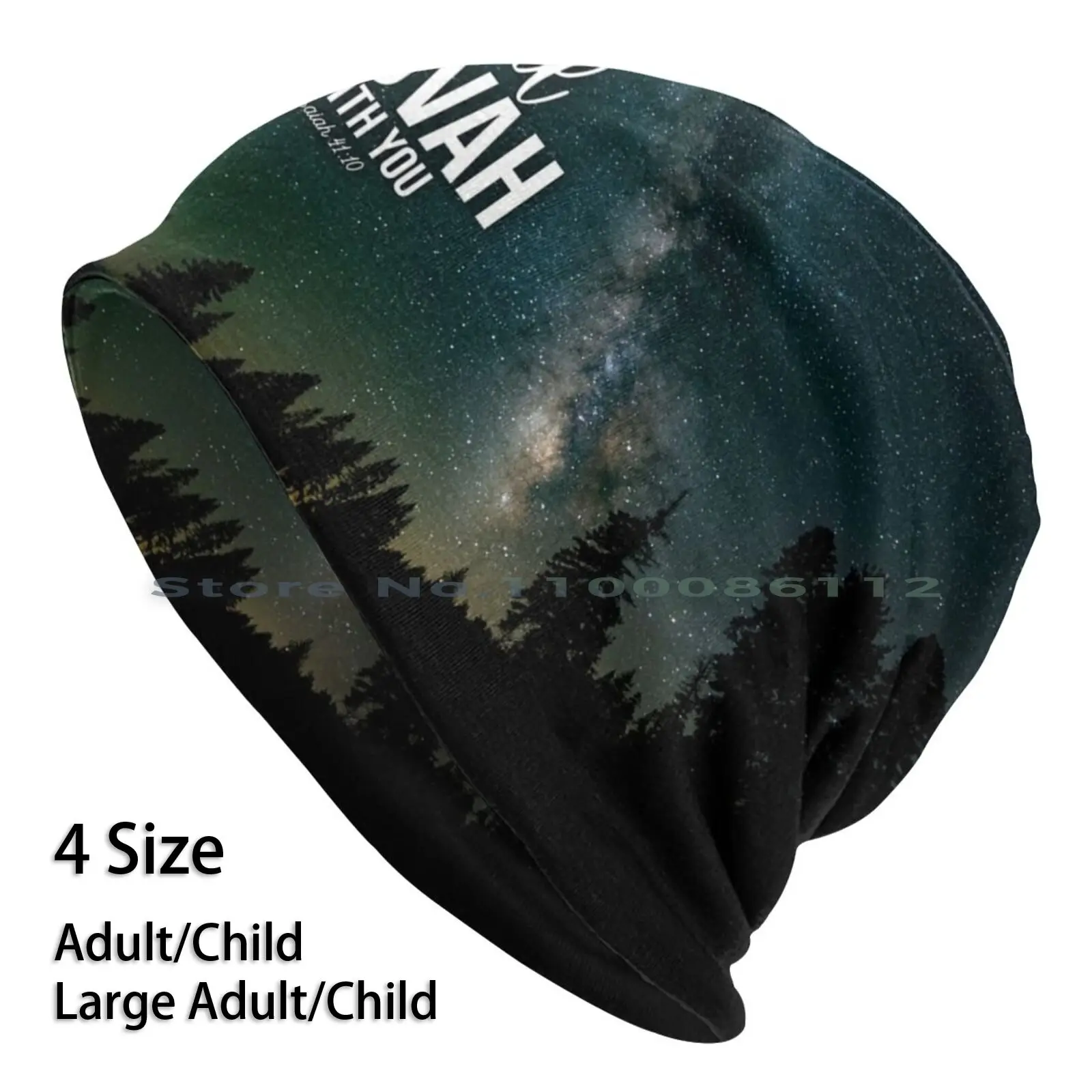 

Jehovah Is With You Isaiah 41 : 10 Beanies Knit Hat Milky Way Starry Sky Night Sky America Yosemite Valley California Isaiah 41