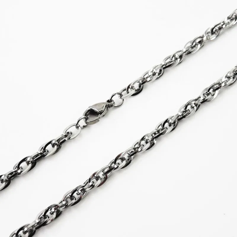 40-90 см Двойная Цепочка из нержавеющей стали для женщин модные мужские ювелирные
