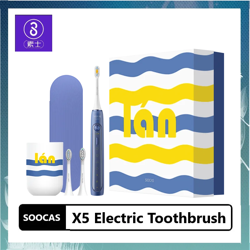

Электрическая зубная щетка SOOCAS X5, перезаряжаемая умная звуковая зубная щетка, автоматическая ультразвуковая зубная щетка для чистки зубов,...