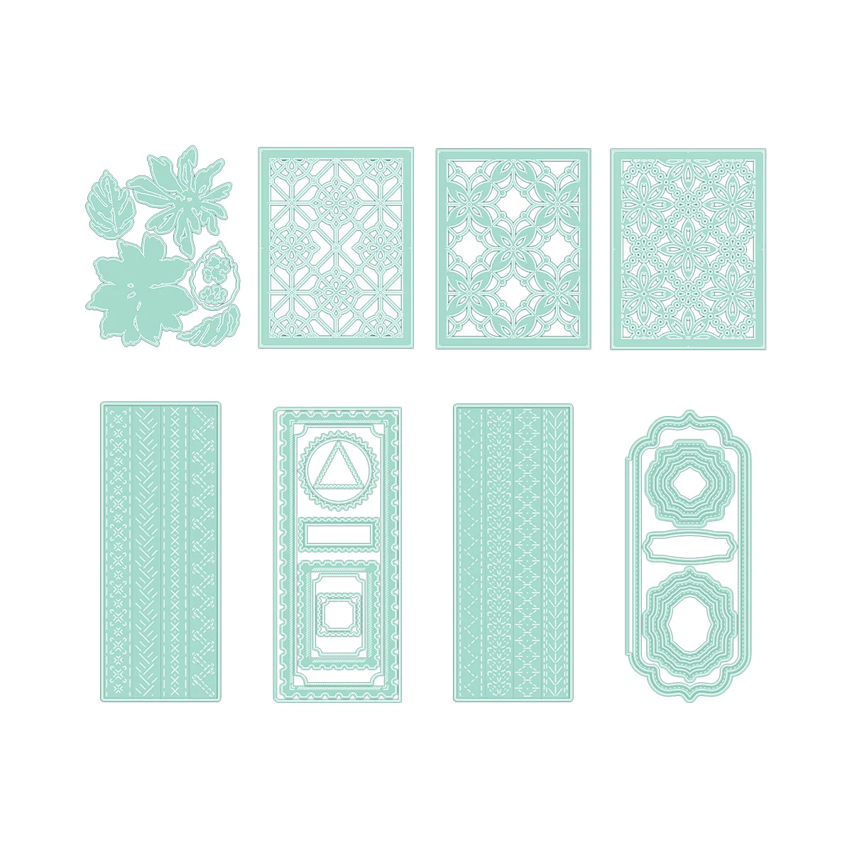 

Modern Geometric Square Flower Metal Cutting Die Scrapbook Embossed Paper Card Album Craft Template Cut Die Stencils New Arrival