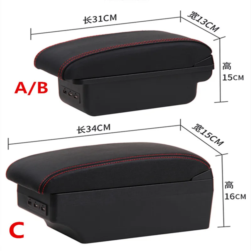 For Renault Logan Armrest Sandero 2 2018 Car box Interior special Retrofit Center Storage USB interfac |