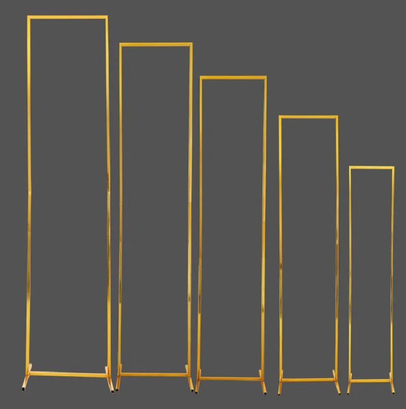 

Wedding props wrought iron screen arches frame background decorative square wedding Artificial flower Gold plating geometry
