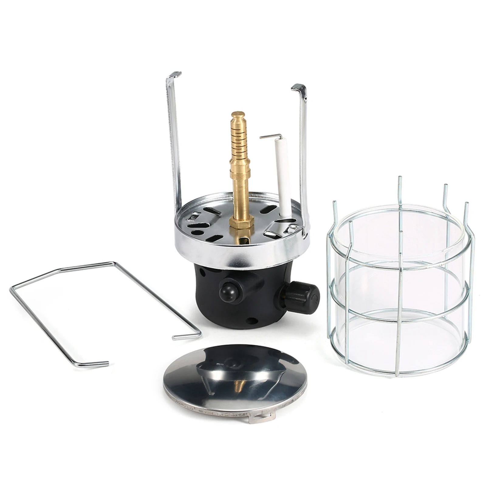 Туристическая газовая лампа с пьезозажигалкой газовый фонарь плоским баком для