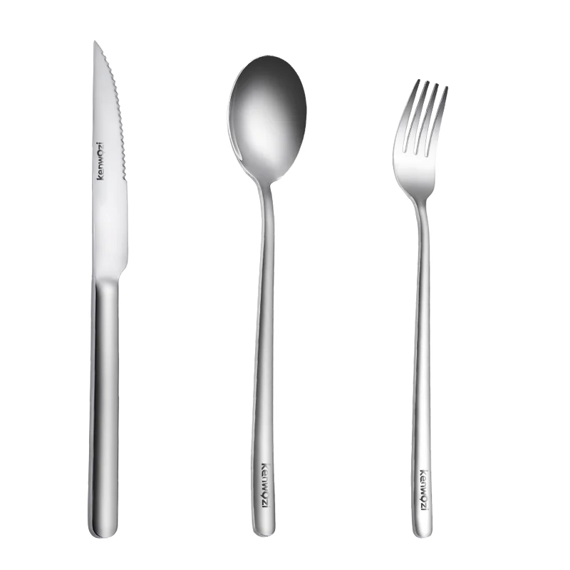 Дорожная посуда набор переносных ложек вилок ножей пластиковые столовые приборы