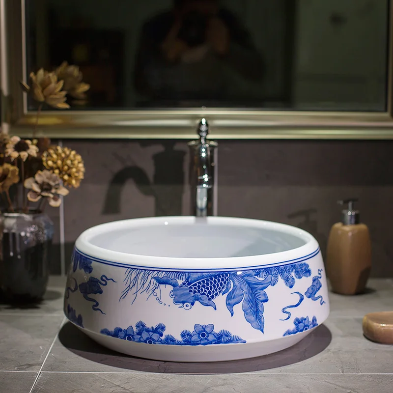 Европейский Винтажный стиль Китайский умывальник ручной работы Lavabo