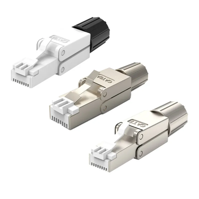rj45 cat6 cat6a cat7 connector unshield shielded field rj 45 termination plug for 23awg computer network ethernet lan wire free global shipping