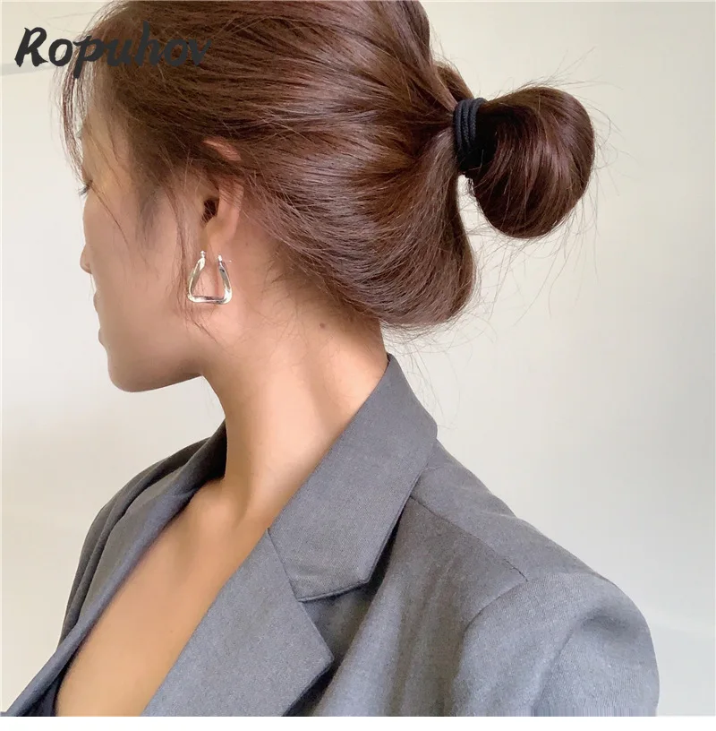 

Ropuhov 2021 Jewery Trendy Korean Advanced Earrings Simple Triangular Earrings Irregular Twisted Geometric Earrings Female