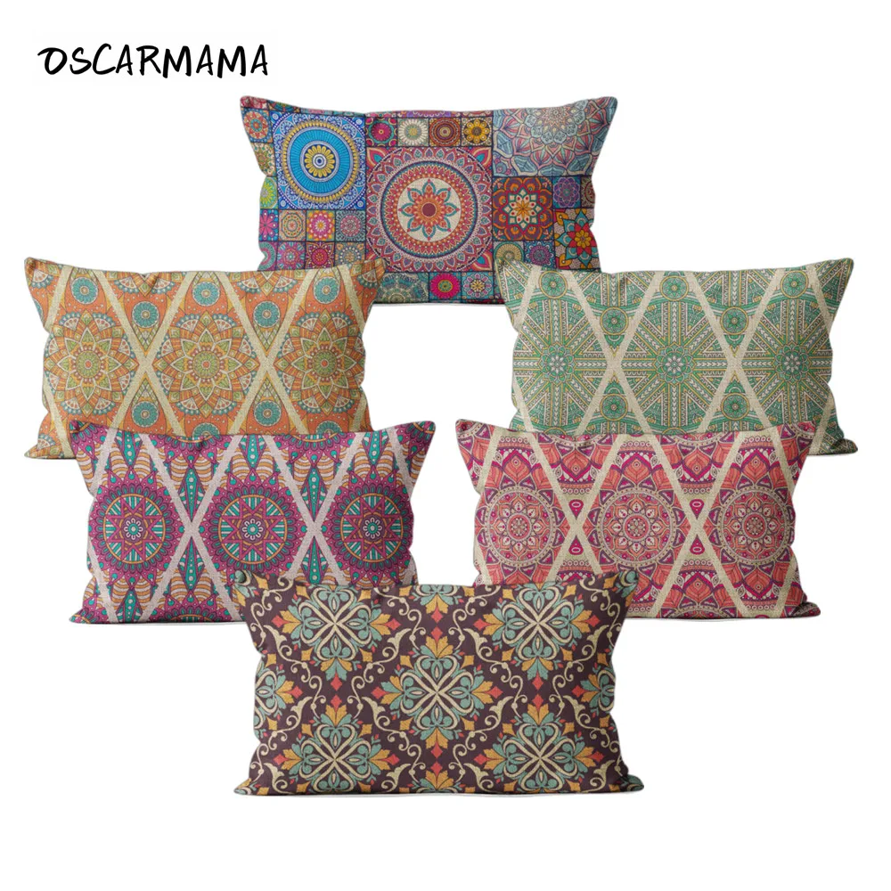 

Persia Mandala Indian Throw Pillow Case 30*50 Boho Bohemia Cushion Cover 50x30 Home Sofa Chair Decorative Living Room Decor