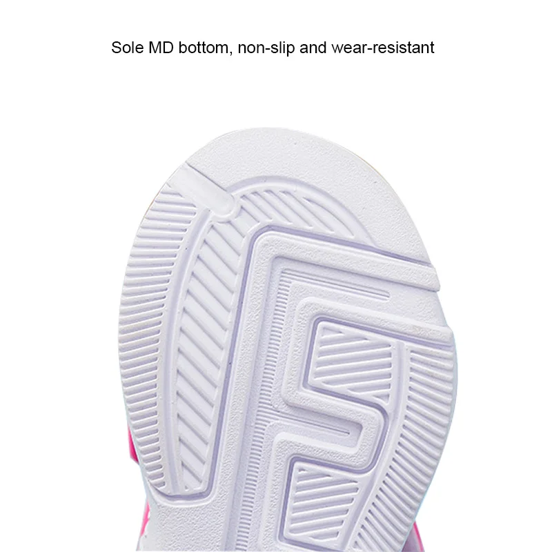 Baby Girls Sandals Pink Princess Breathable Mesh Children's Shoes Light and soft Kids Flat sandal | Детская одежда и обувь