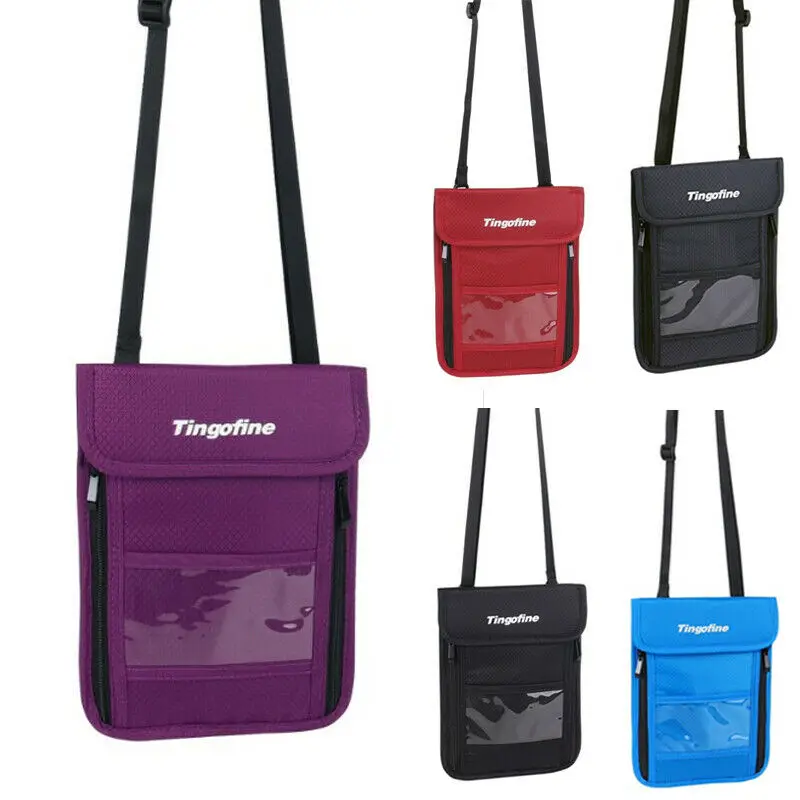 Портативный дорожный футляр для паспорта кошелек ID держатель карт RFID блокировка