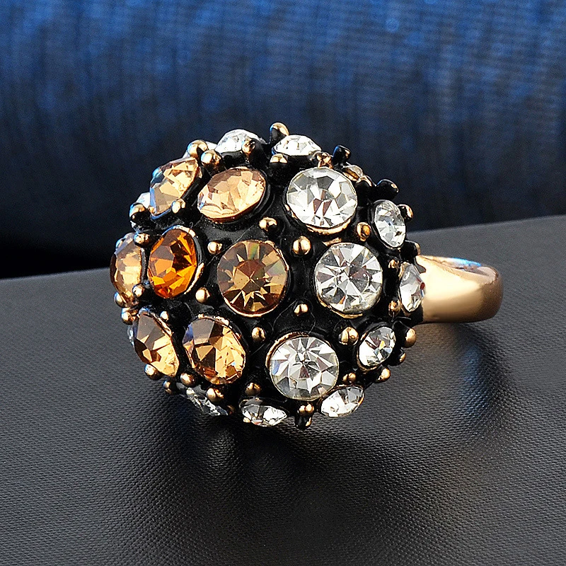 Kinel новые модные свадебные кольца для невесты женщин антикварное золото Мозаика