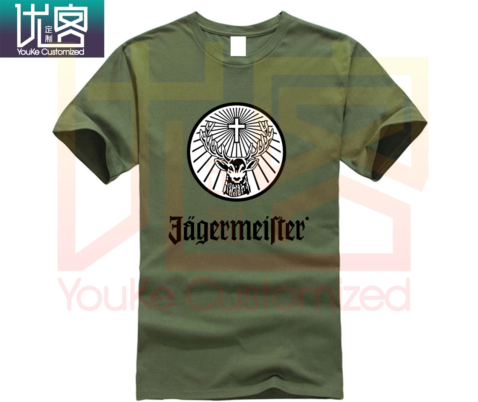 Мужская футболка в стиле ретро с логотипом jagermeister music tour Лидер продаж 100% хлопок